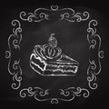 Tasty piece of cake icon