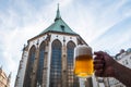 Tasty Pint of Pilsner Beer on Saint James Square in Brno, Czech Republic