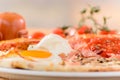 Tasty pizza close up - Selective focus Royalty Free Stock Photo