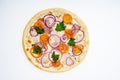 Tasty pizza for restaurant menu on a light background12 Royalty Free Stock Photo