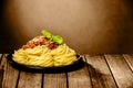 Tasty plate of spaghetti Bolognaise