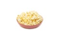 Tasty popcorn in a plate