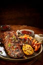 Tasty portion of barbecued spare ribs Royalty Free Stock Photo