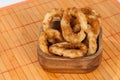 Tasty Portion Of Breaded Fried Onion Rings Royalty Free Stock Photo