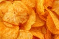 Tasty potato crisps background