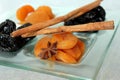 Tasty prunes and dried apricots Royalty Free Stock Photo