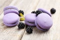 Tasty purple macarons