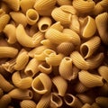 Tasty raw pasta close up generative AI