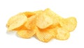 Tasty ridged potato chips Royalty Free Stock Photo