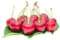 Tasty ripe cherry berries juicy and sweet fruits Royalty Free Stock Photo