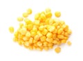 Tasty ripe corn kernels on white background Royalty Free Stock Photo