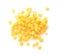 Tasty ripe corn kernels on white background Royalty Free Stock Photo