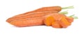 Tasty ripe organic carrots on white background Royalty Free Stock Photo