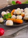 Tasty roasted radishes Royalty Free Stock Photo