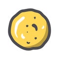 Tasty Round Pancake Vector icon Cartoon illustration.