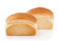 Tasty rye bread, isolated on white background