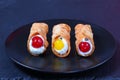 Tasty Sicilian Cannoli, classic Italian Dessert