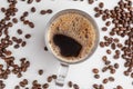 Tasty skin on the coffee Royalty Free Stock Photo