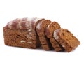 Tasty sliced rye bread. Macro image of freshly baked bread Royalty Free Stock Photo