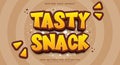 Tasty Snack editable text effect template Royalty Free Stock Photo