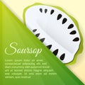 Tasty soursop concept background, cartoon style