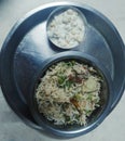 Tasty Special Spicy Vegetables pulav rice & bundi riata