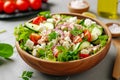 Tasty spring and summer green salad with tunas. AI generative Royalty Free Stock Photo