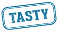 tasty stamp. tasty rectangular stamp on white background Royalty Free Stock Photo