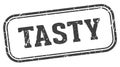 tasty stamp. tasty rectangular stamp on white background Royalty Free Stock Photo