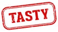 tasty stamp. tasty rectangular stamp on white background Royalty Free Stock Photo