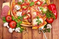 Tasty Supreme Pizza Royalty Free Stock Photo