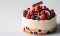 Tasty sweet cheesecake with berries. Copyspace for your text Royalty Free Stock Photo