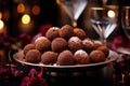 Tasty sweet chocolate truffles Royalty Free Stock Photo