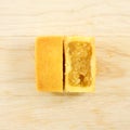 The tasty Taiwanese pineapple pastry cake with egg yolk