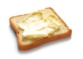 Tasty toast with butter isolated