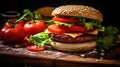 tasty tomato burger food photo