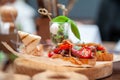 Tasty tomato Italian bruschetta Royalty Free Stock Photo