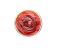 Tasty tomato sauce in bowl on white background Royalty Free Stock Photo