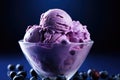 Tasty treat: blueberry ice cream in the studio