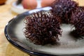 Tasty tropical exotic fruits, ripe fresh unpeeled hairy rambutan southeast Asian fruits rambutan southeast Asian fruits