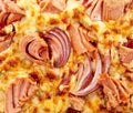 Tasty tuna seafood pizza background texture Royalty Free Stock Photo