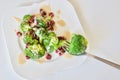 Tasty vegan broccoli salad.