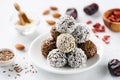 Tasty vegan raw protein truffles