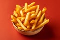 potato french chip tasty fat background food salt meal snack fry. Generative AI. Royalty Free Stock Photo