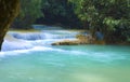 Tat Guangxi Waterfall, Luang Prabang. Royalty Free Stock Photo