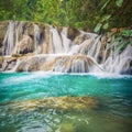 Tat Sae Waterfalls. Beautiful landscape. Laos.