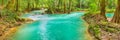 Tat Sae Waterfalls. Beautiful panorama landscape. Laos.