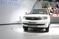 A Tata Safari Storme on display at Auto Expo 2012 Royalty Free Stock Photo