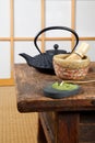 Tatami with green tea