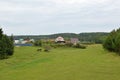 Horses graze in the meadow. The nature of Tatarstan.